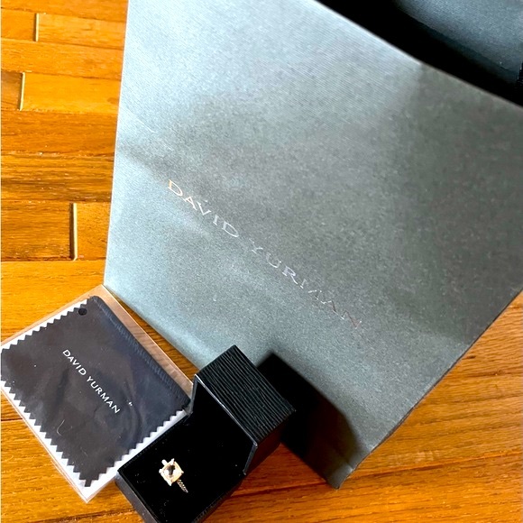 David Yurman 18K Rose Gold Diamond Morganite Chatelaine Ring - Picture 11 of 12